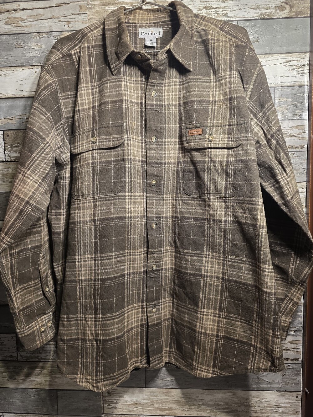 Carhartt Brown Plaid Lightweight Shirt Jacket